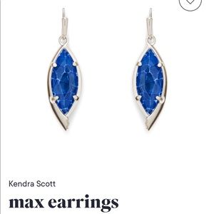 Kendra Scott Max earrings in crackle blue agate